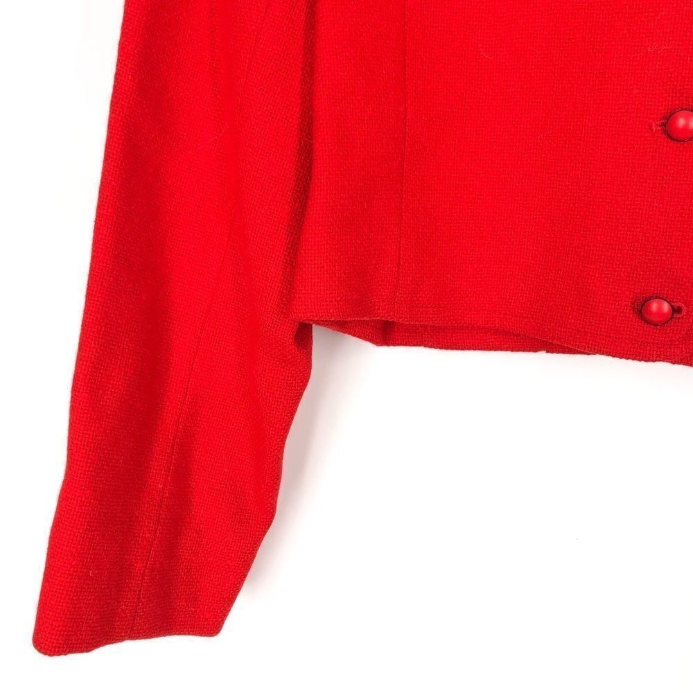 Pendleton 100% Virgin Wool Red Button Up Blazer V… - image 2